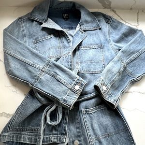 Gap belted jean jacket